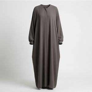 ชุดอาบายะห์แบบเรียบง่ายทรงหลวม แขนยาว ผ้าโพลีเอสเตอร์ สำหรับผู้หญิง ขายส่งจำนวนมาก เสื้อผ้าแฟชั่น - Product Image 1
