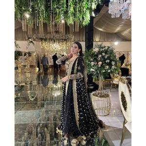 ชุดออกแบบด้านล่างและ dupatta สำหรับงานปาร์ตี้สวมใส่ผ้าโปร่ง - Product Image 1