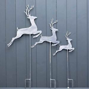 Silver Metal Reindeer Christmas Decoration Centerpiece for Holiday <b>Table</b> Decor Luxury Style - Product Image 4