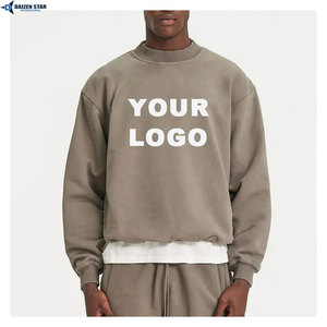 Sweat-shirt col rond pour homme, manches longues, coupe ajustée, 100 % coton respirant, haut de survêtement décontracté d'hiver, anti-boulochage sur le devant - Product Image 3