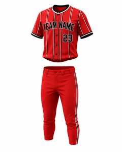 Wholesale Custom Baseball Team Uniform Full Button Baseball Jersey and Pants Set Breathable <b>Athletic</b> Sportswear Supplier - Product Image 2