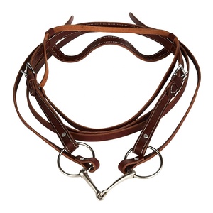 Silla de montar inglesa de cuero duradero, brida árabe para caballo, cabezada impermeable, riendas, halter para equitación - Product Image 4