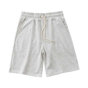 Shorts décontractés pour hommes en coton molletonné épais, taille élastique réglable avec poches latérales, confortables - Product Image 2