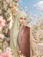 Écharpe personnalisée à pois, dégradé ombré, en modal imprimé, hijab doux, respirant, léger, écharpe musulmane avec logo personnalisé