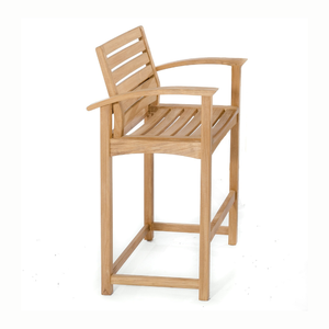 Outdoor Folding <b>Table</b> and Bar Chair with Teak Wooden Frame Soft material and cushion <b>for</b> <b>Garden</b> Furniture Set - Product Image 3