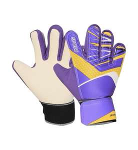 Gants de gardien de but en cuir pour enfants personnalisés, résistants à l'usure, antidérapants, en latex, avec protection des doigts pour le football - Product Image 1