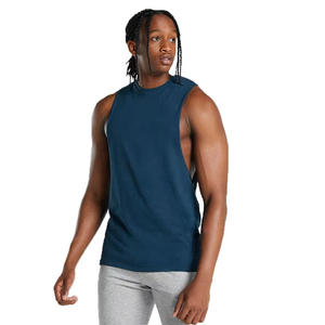 Débardeur Homme Respirant en Coton Tricoté 100% Col Rond Sans Manches Personnalisable pour Gym et Fitness Séchage Rapide 220g Meilleure Vente - Product Image 4