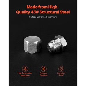 72 pezzi 37 gradi JIC raccordi idraulici tappo per tubo e spina Kit assortimento parti idrauliche - Product Image 4