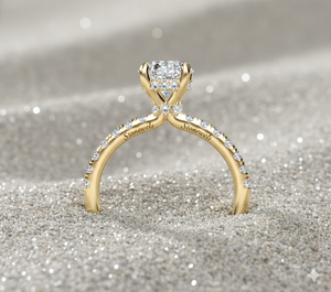 Bague de fiançailles en diamant de laboratoire, or 14 carats plaqué or rose, halo caché, bande pavée, fabricant de bijoux sur mesure OEM ODM - Product Image 3