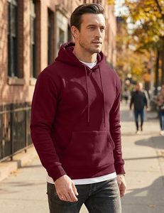 Sudadera con Capucha Extra Grande para Hombre, Color Sólido, Felpa, Deportiva, Invierno, Impresión Digital, Impermeable, Corte Regular - Product Image 2