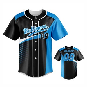 Maillot de baseball personnalisé par sublimation - T-shirt d'équipe en maille respirante - Uniforme de performance entièrement boutonné pour l'athlétisme - Product Image 1