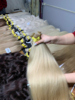 Cheveux humains vierges en vrac Nasa Hair NSH-DN, blond platine vietnamien, super double drawn, 1 kg, extensions en gros