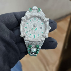 Reloj Mecánico de Acero Inoxidable para Hombre, con Diamantes de Imitación y Cristal de Moissanita, Diseño Analógico, Superventas - Product Image 2