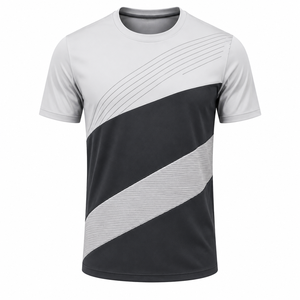 T-shirt à manches courtes pour homme, été, respirant, coupe classique, col rond, 100% coton, écologique, séchage rapide - Product Image 1