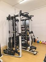 TTFLEX Premium Machine Smith multifonctionnelle 3-en-1 réglable en acier pour l'entraînement des quadriceps et des ischio-jambiers, musculation