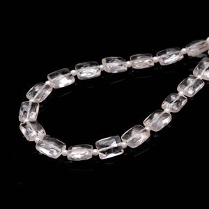 RAY FINE ORNATES Prix d'usine Perles de pierre précieuse ovales à facettes en cristal de roche, pierre naturelle, brin de 9 pouces, certifié par une tierce partie - Product Image 1