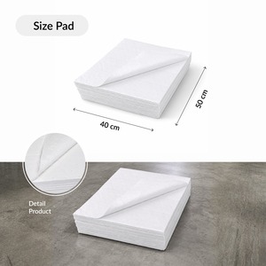 แผ่นดูดซับน้ำมันอุตสาหกรรม 160 GSM 40x50 ซม. น้ำหนักเบา โพลีโพรพิลีน 100% ซึมซับเร็ว ยี่ห้อ OEM SABER SO160-PD - Product Image 2