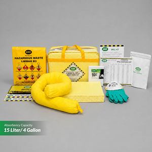 Kit portátil para derrames químicos de 15 litros, kit de emergencia, bolsa blanda amarilla, kit para derrames en fábricas y talleres, respuesta a derrames - Product Image 2