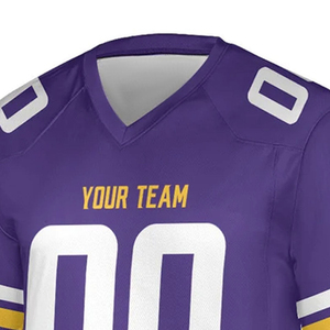 Jersey de Fútbol Americano Personalizado de Fábrica, Diseño de Equipo Impreso por Transferencia de Calor, Ropa de Entrenamiento Corta, 100% Poliéster, Color Personalizado - Product Image 4