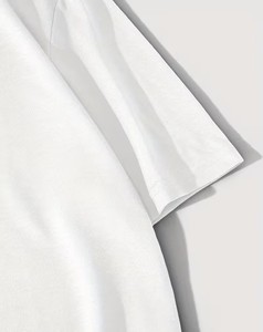 T-shirt blanc à manches courtes pour homme avec imprimé dessin animé au dos, coupe classique, décontracté, écologique, 100 % coton, idéal pour l'été - Product Image 2