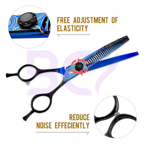 กรรไกรตัดผมคุณภาพพรีเมียม ขนาด 7.0 นิ้ว สีดำและสีน้ำเงิน น้ำหนักเบา ทนทาน จากผู้ผลิตที่ดีที่สุด ดีไซน์ทันสมัย ผลิตตามสั่ง - Product Image 3