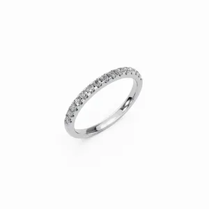 Bague halo en or blanc 18 carats avec diamant de laboratoire certifié IGI, style luxueux pour femme, cadeau d'anniversaire de mariage, Inde HIPHOPSTAR - Product Image 5