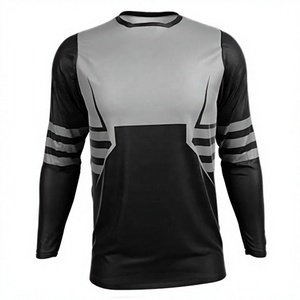 XL High Quality Custom Logo Windproof Breathable Anti-UV Quick Dry Digital Print Plus Size Motocross Racing Jersey <b>MTB</b> Team Name - Product Image 1