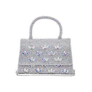 Sac de soirée à bandoulière élégant en argent AB P24334 Sacs de soirée fantaisie - Product Image 3
