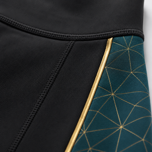 Leggings de Yoga de Cintura Alta, Largos, con Bloques de Color, Franja Lateral, Cierre con Cordón, Elásticos en Cuatro Direcciones, 94% Poliéster - Product Image 2