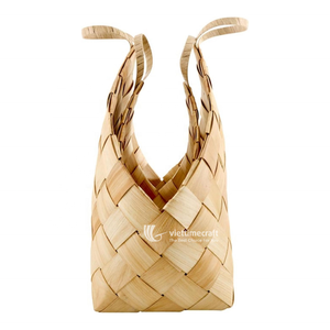 Paniers de rangement en bambou tressé avec poignées - Petites et grandes tailles pour l'organisation de la maison - Vente en gros - Product Image 3