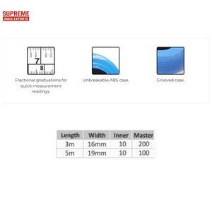 Nhanh chóng đọc đo băng 3M 5m không thể phá vỡ ABS trường hợp biện pháp với vành đai clip cho xây dựng chuyên nghiệp và mộc sử dụng - Product Image 3