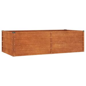 Jardinera Elevada de Acero Corten Marrón Oxidado 63 x 31.5 x 17.7 Pulgadas para Jardín - Product Image 2