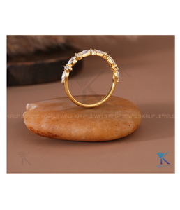 Bague ajustable tendance en argent sterling 925 avec diamants marquise et grappe d'étoiles, bijou de mariage étincelant, cadeau pour femme - Product Image 5