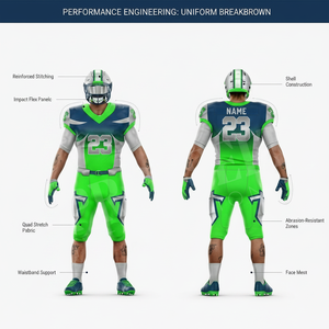 Team Wear Custom Sublimation Design American Football Uniform Set Breathable Athletic Jersey Pants Adult Training Uniforms Kit - Product Image 2