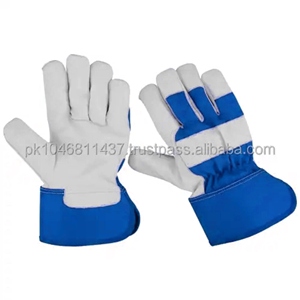 Gants de travail en cuir de vachette grainé de haute qualité pour hommes, résistants à l'abrasion et à la chaleur, pour le jardinage et le travail de type rigueur canadien - Product Image 2