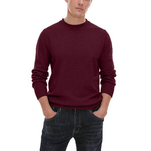 Pull en maille à col rond pour homme, couleur unie, coupe classique, décontracté, pour l'automne et l'hiver, en vente - Product Image 6
