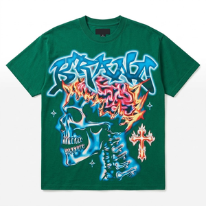 Camisetas de Hombre al por Mayor, Nuevo Diseño, Estilo Urbano, Manga Corta, Transpirables, de Alta Calidad, 100% Algodón Peinado - Product Image 1
