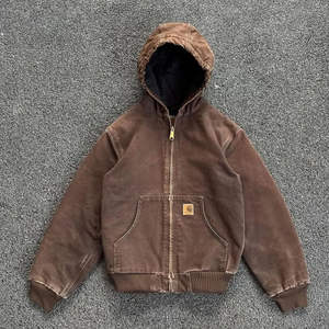 Sudadera con capucha vintage de 500 GSM con lavado ácido – Estampado de logotipo personalizado de alta definición, chaqueta de algodón oversize estilo streetwear con efecto desgastado por el sol - Product Image 1