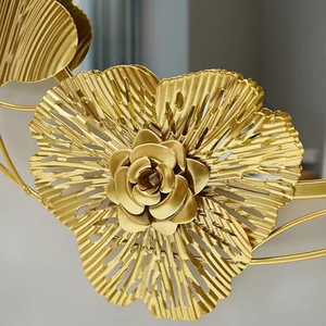 Miroir mural floral en métal de luxe moderne, fait main avec une qualité supérieure pour la décoration intérieure, magnifiquement conçu en Inde - Product Image 1