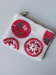 Lemon Beaded Eco-Friendly High Quality Coin <b>Purse</b> Fresh Fruit Design Handmade Zipper Pouch Aesthetic Mini Wallet - Product Image 3