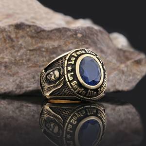 Anillo Islámico BOJ 03 Muhammad Resulullah, Caligrafía Musulmana, Regalo Religioso, Acero Inoxidable, ZIRCON, Certificado GIA para Mujer - Product Image 1