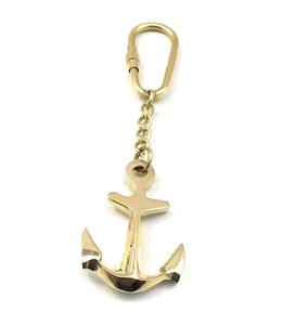 Llavero de Ancla de Barco de Latón 2026 Más Vendido con Acabado Dorado Estilo Antiguo, Llavero de Latón en Venta por Exportadores - Product Image 3