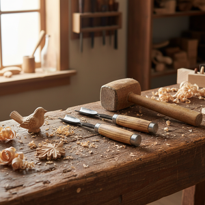 สิ่วแกะสลักเหล็กกล้าคาร์บอนเกรด DIY ยี่ห้อ SAZ ENTERPRISES ด้ามไม้เคลือบกันลื่น ปลายตัดมุมคม สำหรับงานไม้มืออาชีพ รุ่นที่ 1 - Product Image 4