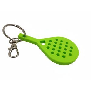 Llavero de Goma Personalizado con Forma de Raqueta de Pádel, Diseño en Relieve 2D, Artículo Promocional Duradero, Logotipo Personalizado - Product Image 3