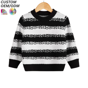 Pull en tricot personnalisé pour garçons, polyester/coton, anti-rétrécissement, respirant, écologique, décontracté, hiver, OEM/ODM, vente en gros - Product Image 4