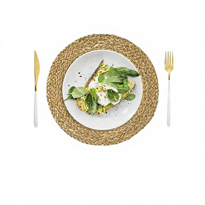 Mantel individual de comedor de 1 cm de grosor, tejido a mano, estilo bohemio, de jacinto de agua, ecológico, resistente al calor, antideslizante y duradero - Product Image 5