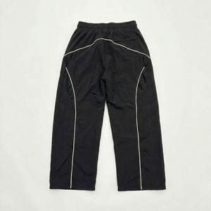 Ensemble coupe-vent en nylon noir pour homme avec empiècements blancs, personnalisable avec logo, séchage rapide, respirant, style vintage, idéal pour l'été – Vente chaude - Product Image 5