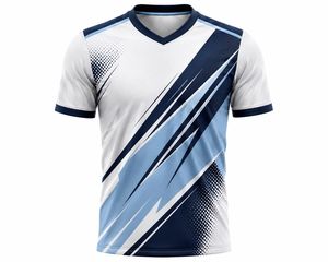 T-shirt sportif à manches courtes pour homme, motif géométrique noir et gris, col en V, séchage rapide, coupe régulière, tricoté en polyester - Product Image 4