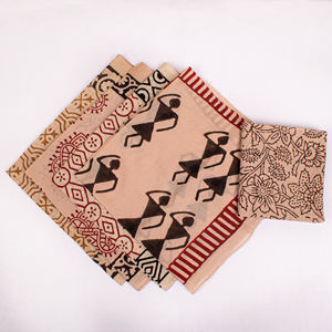 Magnifique ensemble de bandanas Bagru faits main en coton, à motifs géométriques, multifonctionnels, décontractés, pour toutes les saisons, confortables, pour l'été - Product Image 4