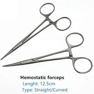 Kit d'instruments chirurgicaux cosmétiques en acier inoxydable pour la chirurgie manuelle des paupières doubles : Ciseaux, porte-aiguille, pinces hémostatiques, certifié CE - Product Image 3